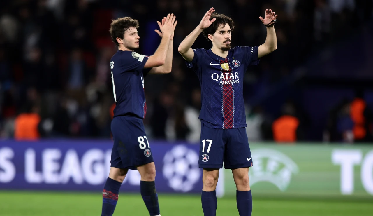 Vitinha, en el partido del playoff ante el Mónaco