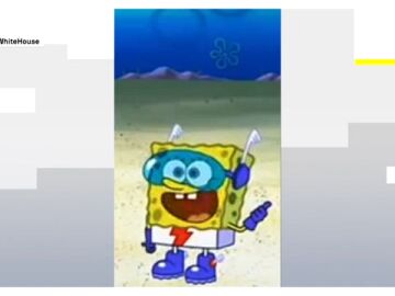 La propaganda de Trump: utiliza la imagen de Bob Esponja para promocionar sus ataques