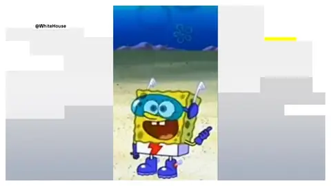 La propaganda de Trump: utiliza la imagen de Bob Esponja para promocionar sus ataques La propaganda de Trump: utiliza la imagen de Bob Esponja para promocionar sus ataques
