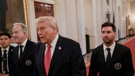 Donald Trump y Leo Messi en la Casa Blanca Donald Trump y Leo Messi en la Casa Blanca