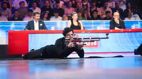 Willy Bárcenas, de la euforia al abatimiento en su reto de puntería Willy Bárcenas, de la euforia al abatimiento en su reto de puntería