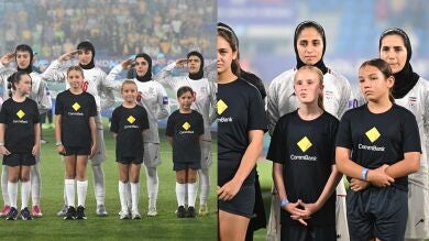 Del silencio a cantar el himno mientras hacen el saludo militar: el llamativo cambio de las futbolistas iraníes 