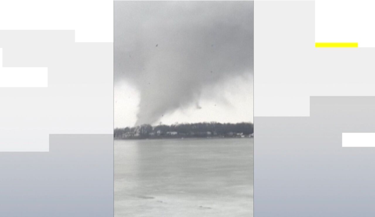 Imagen del tornado en Michigan