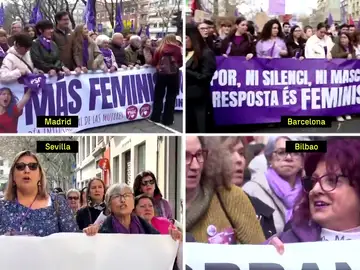 Las principales ciudades de España acogen movilizaciones feministas por el 8M Las principales ciudades de España acogen movilizaciones feministas por el 8M