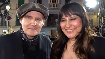 Juan Aguirre y Eva Amaral en el Festival de Málaga Juan Aguirre y Eva Amaral en el Festival de Málaga