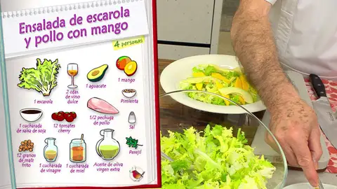 Ingredientes Ensalada de escarola y pollo con mango Ingredientes Ensalada de escarola y pollo con mango