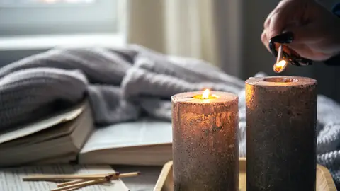 Imagen de archivo de velas aromáticas Imagen de archivo de velas aromáticas