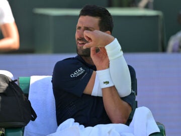 Novak Djokovic, en el partido ante Aleksandar Kovacevic 