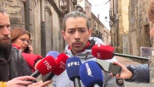 Pablo, uno de los residentes del edifico incendiado en Miranda de Ebro