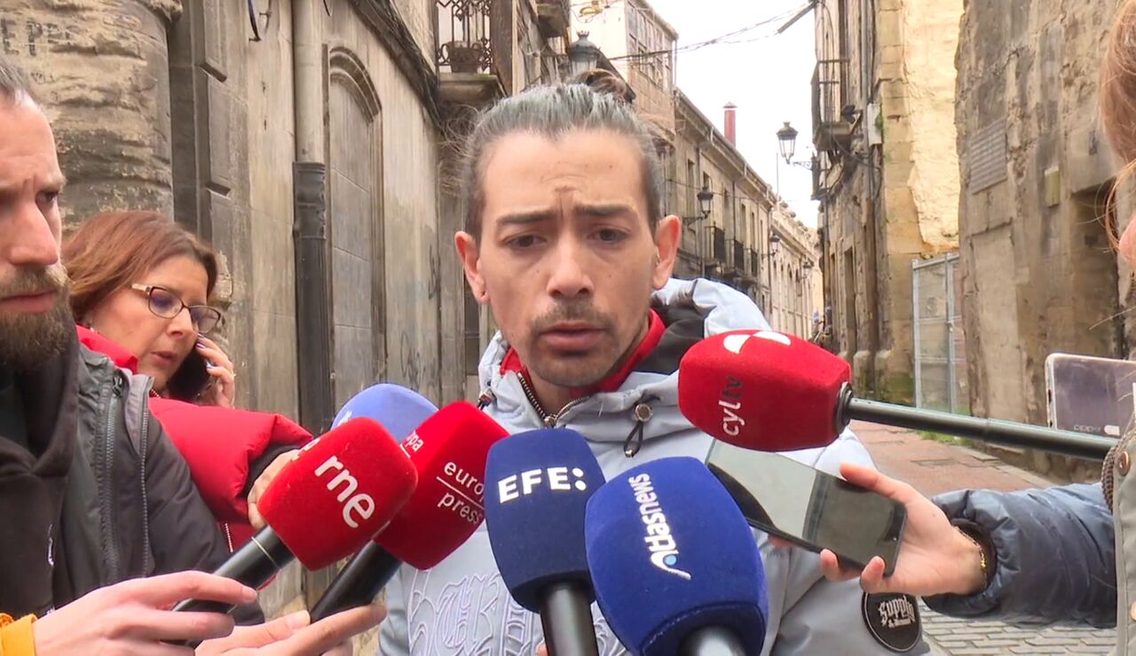 Pablo, uno de los residentes del edifico incendiado en Miranda de Ebro