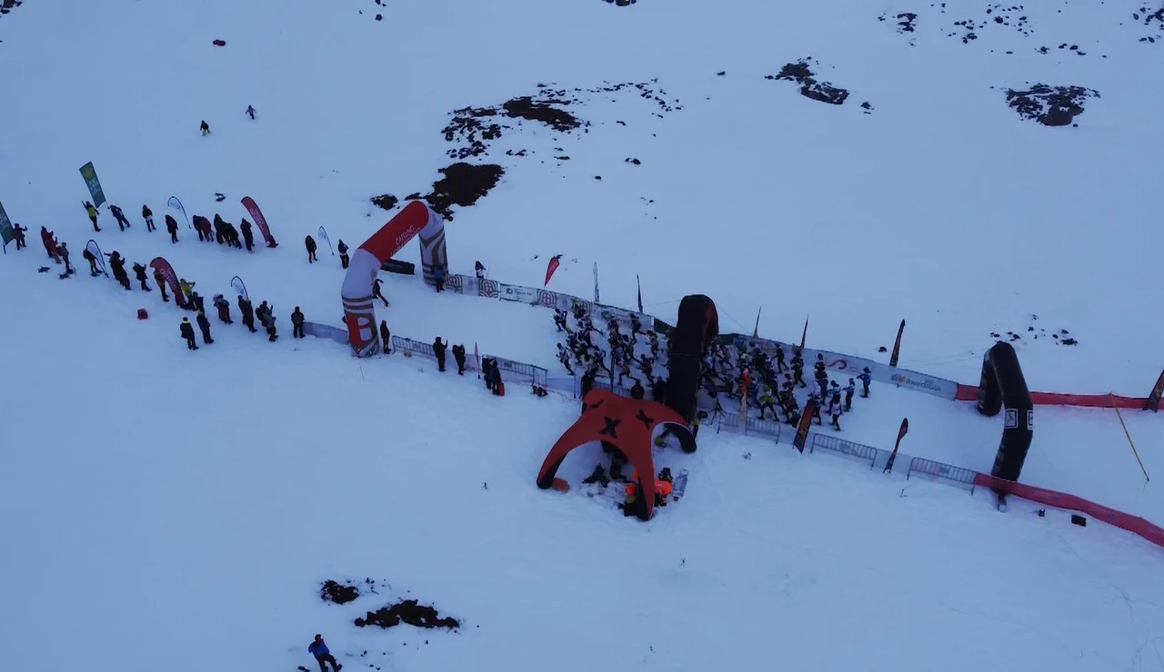Salida del campeonato de España de raquetas de nieve