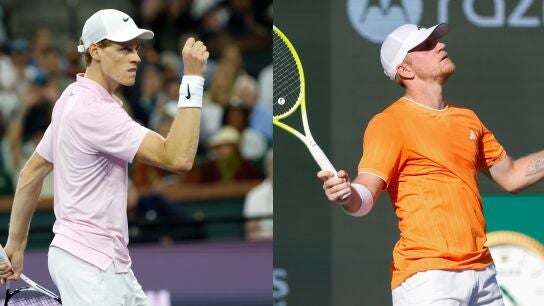 Jannik Sinner y Alejandro Davidovich, en Indian Wells