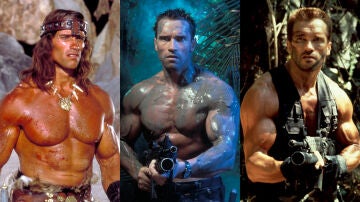 Arnold Schwarzenegger en Conan, Comando y Predator