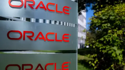 Oracle (Foto de ARCHIVO)FILED - 25 September 2023, Bavaria, Munich: The logo of the software and hardware manufacturer Oracle can be seen at the German headquarters. Photo: Sven Hoppe/dpa25/09/2023 ONLY FOR USE IN SPAIN