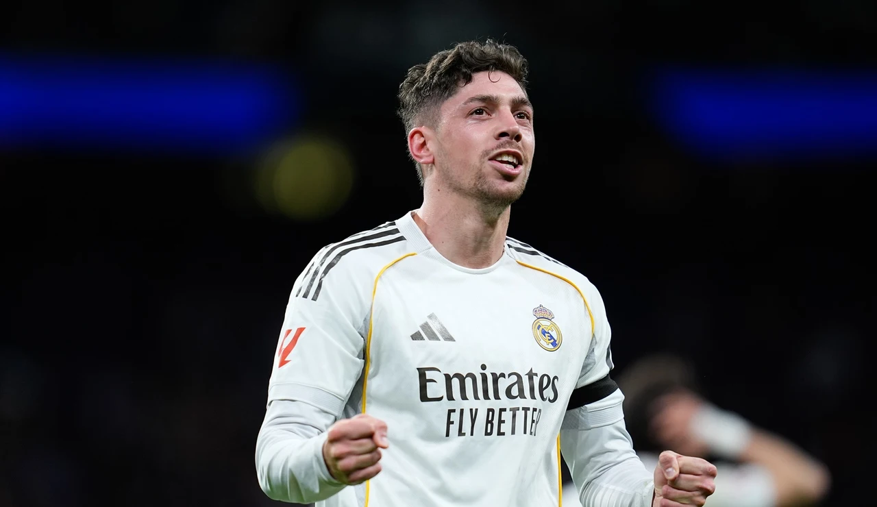 Valverde celebra su gol ante el Elche