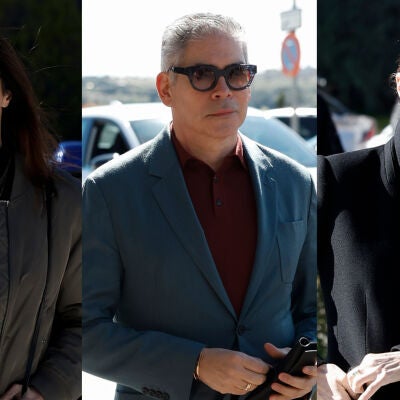 Maribel Verd&uacute;, Boris Izaguirre y Paz Vega, en el velatorio de Gemma Cuervo