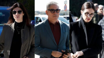 Maribel Verd&uacute;, Boris Izaguirre y Paz Vega, en el velatorio de Gemma Cuervo