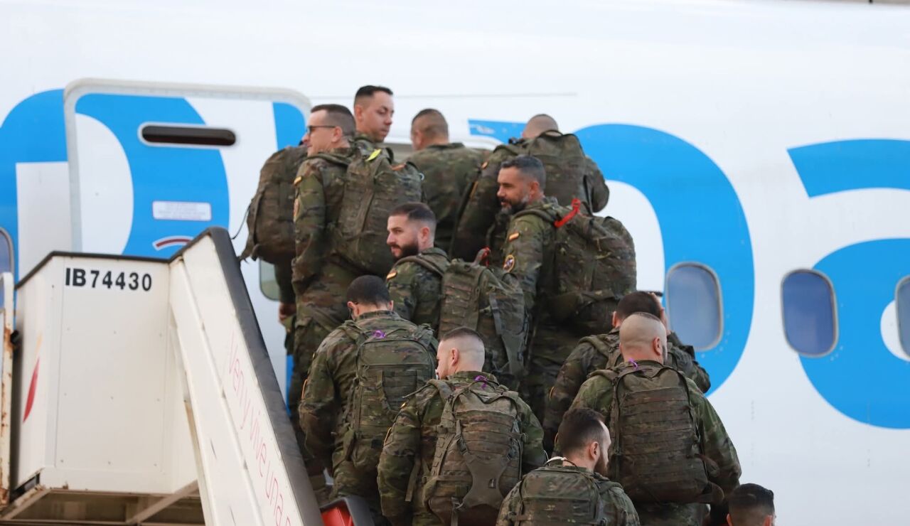 Partida de militares pertenecientes al contingente SVK-V hacia Eslovaquia.