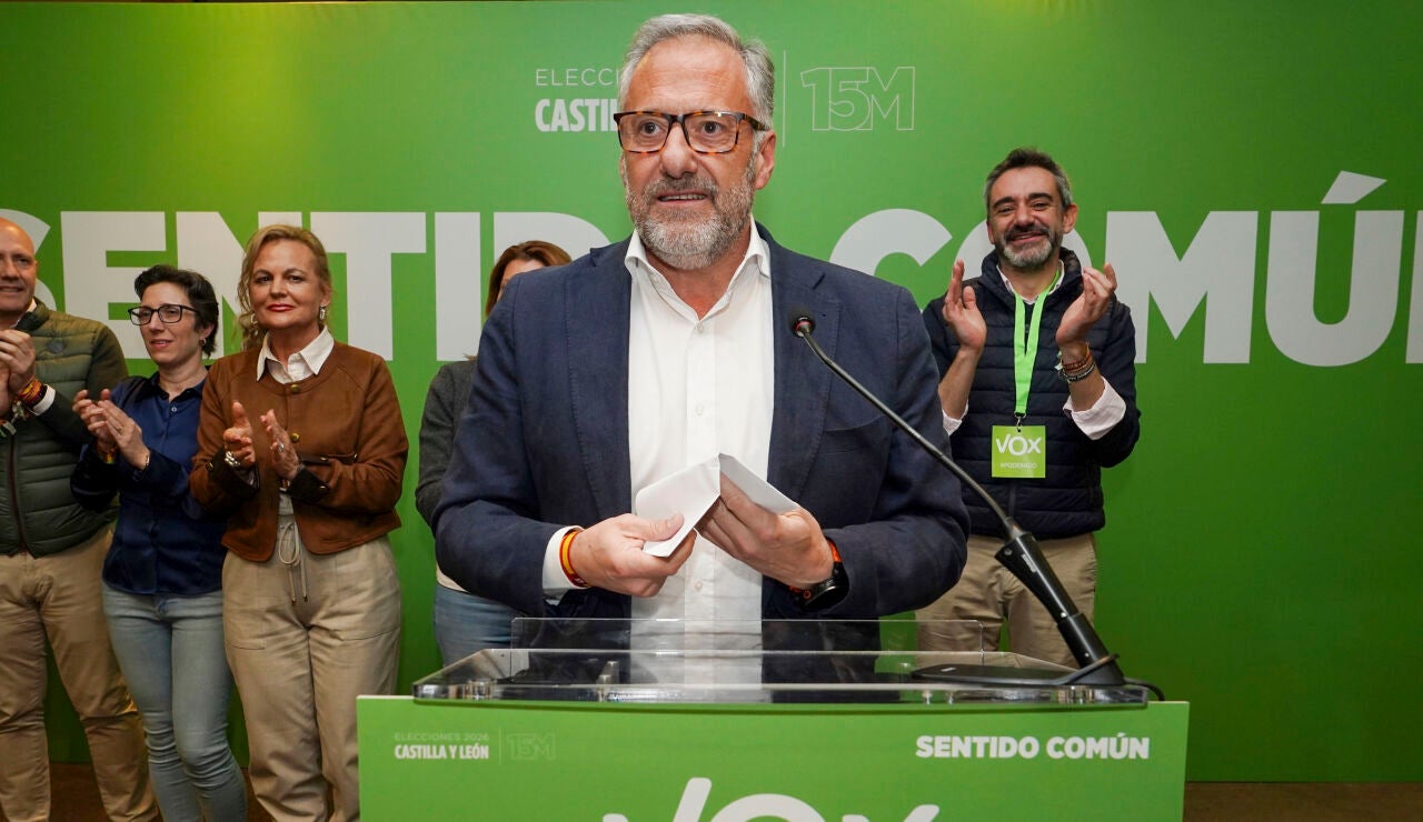 El candidato de Vox a la presidencia de la Junta de Castilla y Le&oacute;n, Carlos Poll&aacute;n