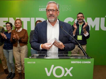 El candidato de Vox a la presidencia de la Junta de Castilla y Le&oacute;n, Carlos Poll&aacute;n
