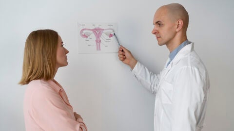 Mujer en la consulta del ginecólogo 