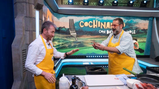 El gastron&oacute;mico homenaje de David de Jorge a Ana con su "brocheta de gamba Torroja"