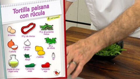 Ingredientes Tortilla paisana con rúcula