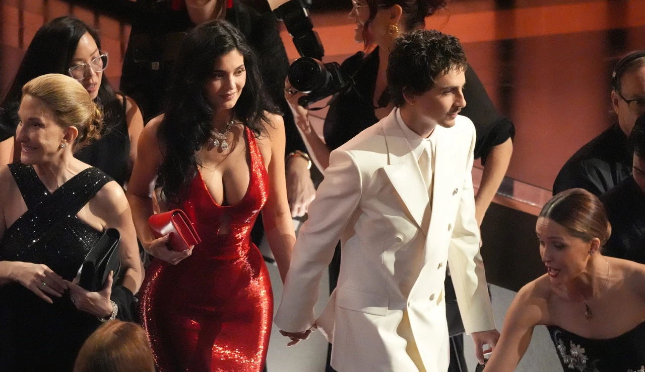 Timothée Chalamet y Kylie Jenner en la gala de Los Oscar 2026