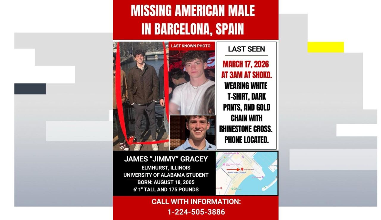  Jimmy Gracey, un joven de Chicago desaparecido en Barcelona