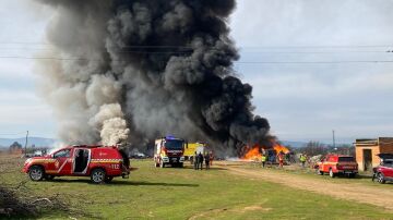 Incendio en La Ba&ntilde;eza, Le&oacute;n.