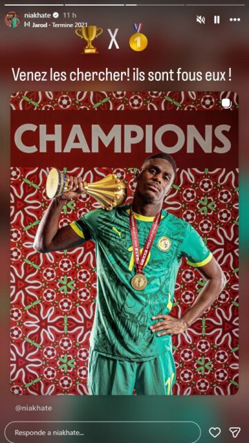 Publicación en el IG de Moussa Niakhaté