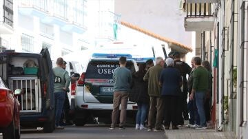 Agentes de la Guardia Civil en Hornachos, Badajoz.