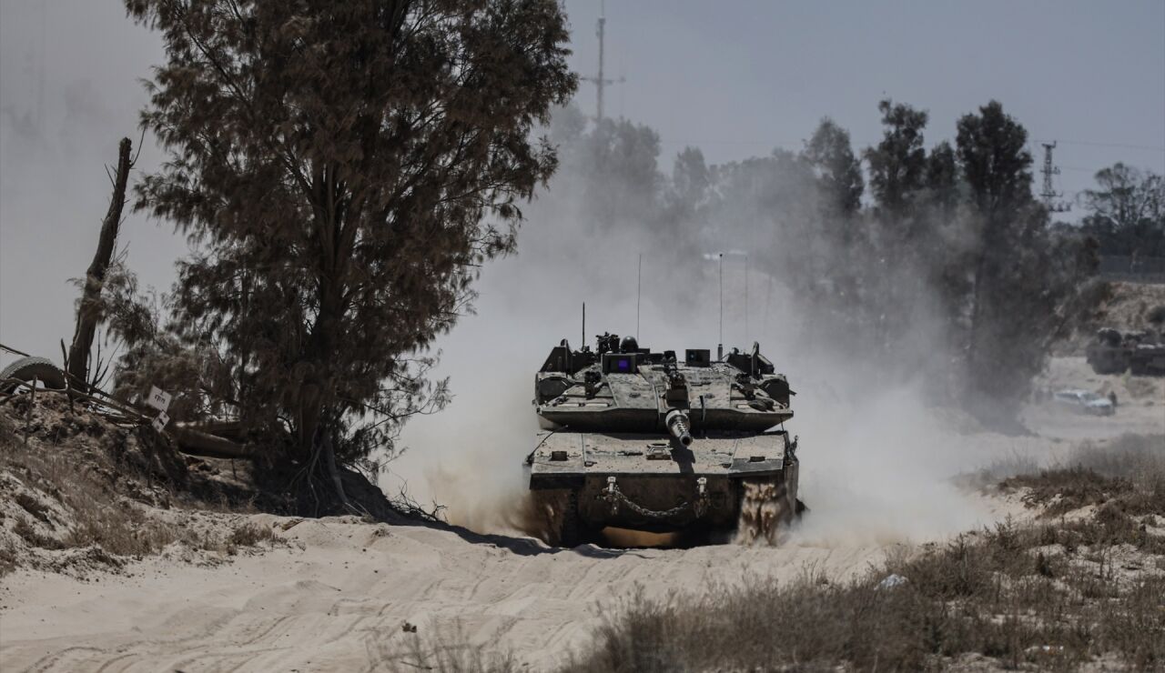 Imagen de archivo de un tanque israel&iacute;