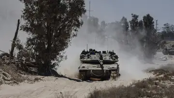 Imagen de archivo de un tanque israelí Imagen de archivo de un tanque israelí