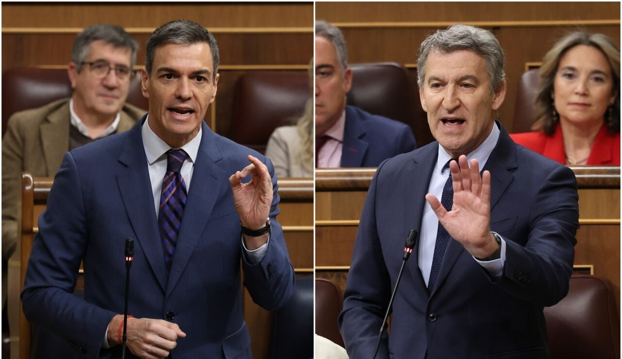 Rifirrafe entre Pedro S&aacute;nchez y Alberto N&uacute;&ntilde;ez Feij&oacute;o en el Congreso de los Diputados