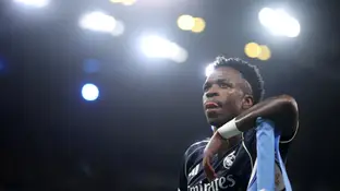 Vinícius Jr., tras su primer gol en Mánchester Vinícius Jr., tras su primer gol en Mánchester