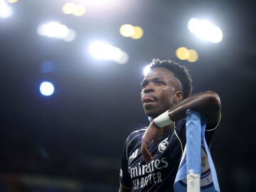 Vin&iacute;cius Jr., tras su primer gol en M&aacute;nchester