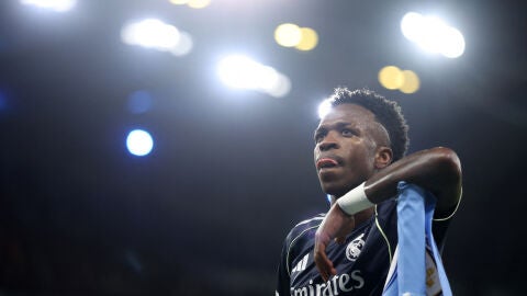 Vin&iacute;cius Jr., tras su primer gol en M&aacute;nchester