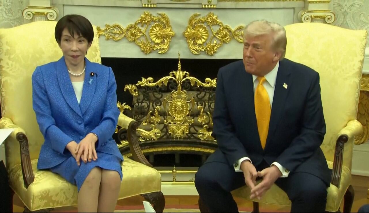 La primera ministra japonesa y Donald Trump