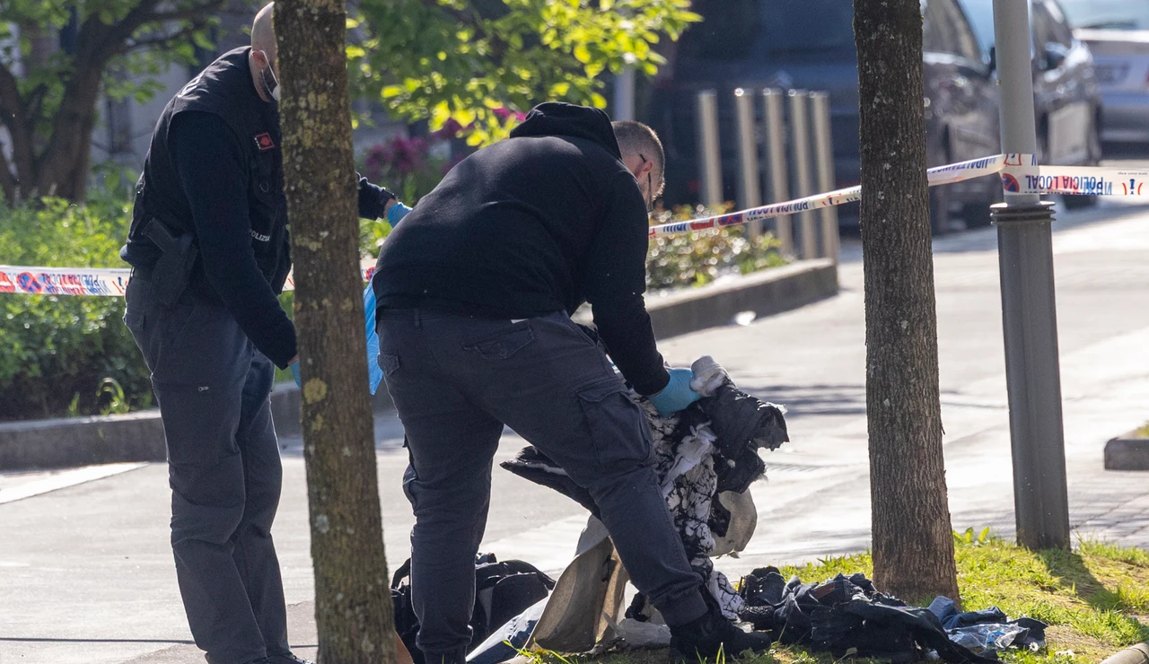 Imagen del incendio en Irún