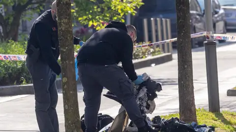 Imagen del incendio en Irún Imagen del incendio en Irún