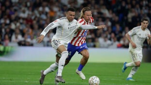 Mbapp&eacute; durante el Real Madrid-Atl&eacute;tico