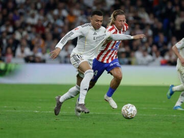 Mbapp&eacute; durante el Real Madrid-Atl&eacute;tico