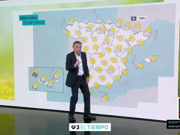 Roberto Brasero avisa: "Un ambiente m&aacute;s fr&iacute;o en la mitad norte y menos caluroso en el resto"