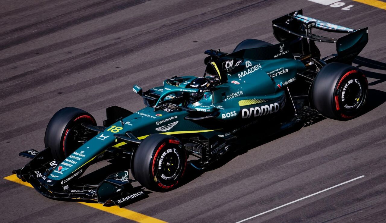 Stroll con su Aston Martin en la clasificaci&oacute;n del GP de China