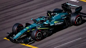 Stroll con su Aston Martin en la clasificación del GP de China Stroll con su Aston Martin en la clasificación del GP de China