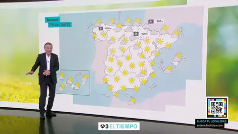 Roberto Brasero avisa del tiempo que viene antes de Semana Santa: "Noches más frías y tardes más frescas" Roberto Brasero avisa del tiempo que viene antes de Semana Santa: "Noches más frías y tardes más frescas"