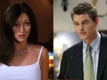Shannen Doherty como Prue Halliwell y Eric Dane como Jason Dean en Embrujadas Shannen Doherty como Prue Halliwell y Eric Dane como Jason Dean en Embrujadas