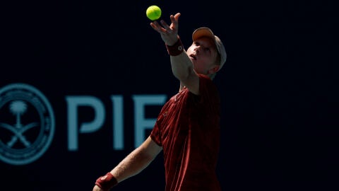 Landaluce en el duelo contra Lehecka en Miami