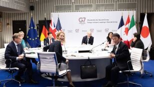 Imagen de la reuni&oacute;n d los pa&iacute;ses del G7 y la UE.